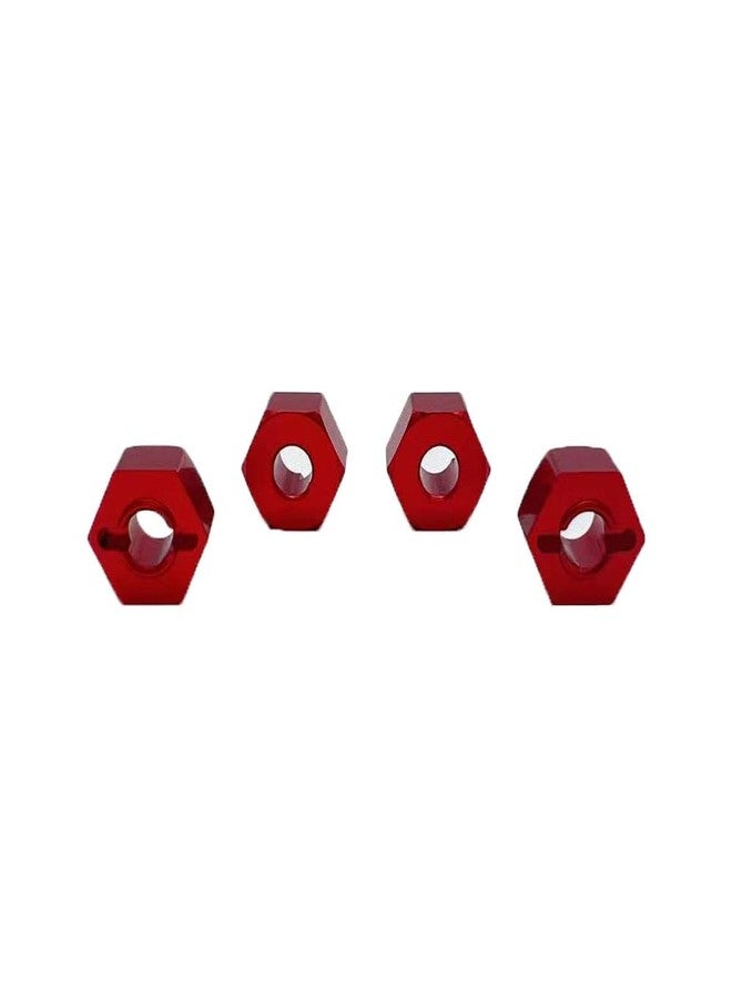 ZRRC Aluminum 12mm Hex Wheel Hub, 7mm Thick with 2x10mmStub Axle Pins, Compatible with Traxxas 1/10 4WD Rustler Slash Stampede RC Car, Replace Part 1654 (red) - Image 3